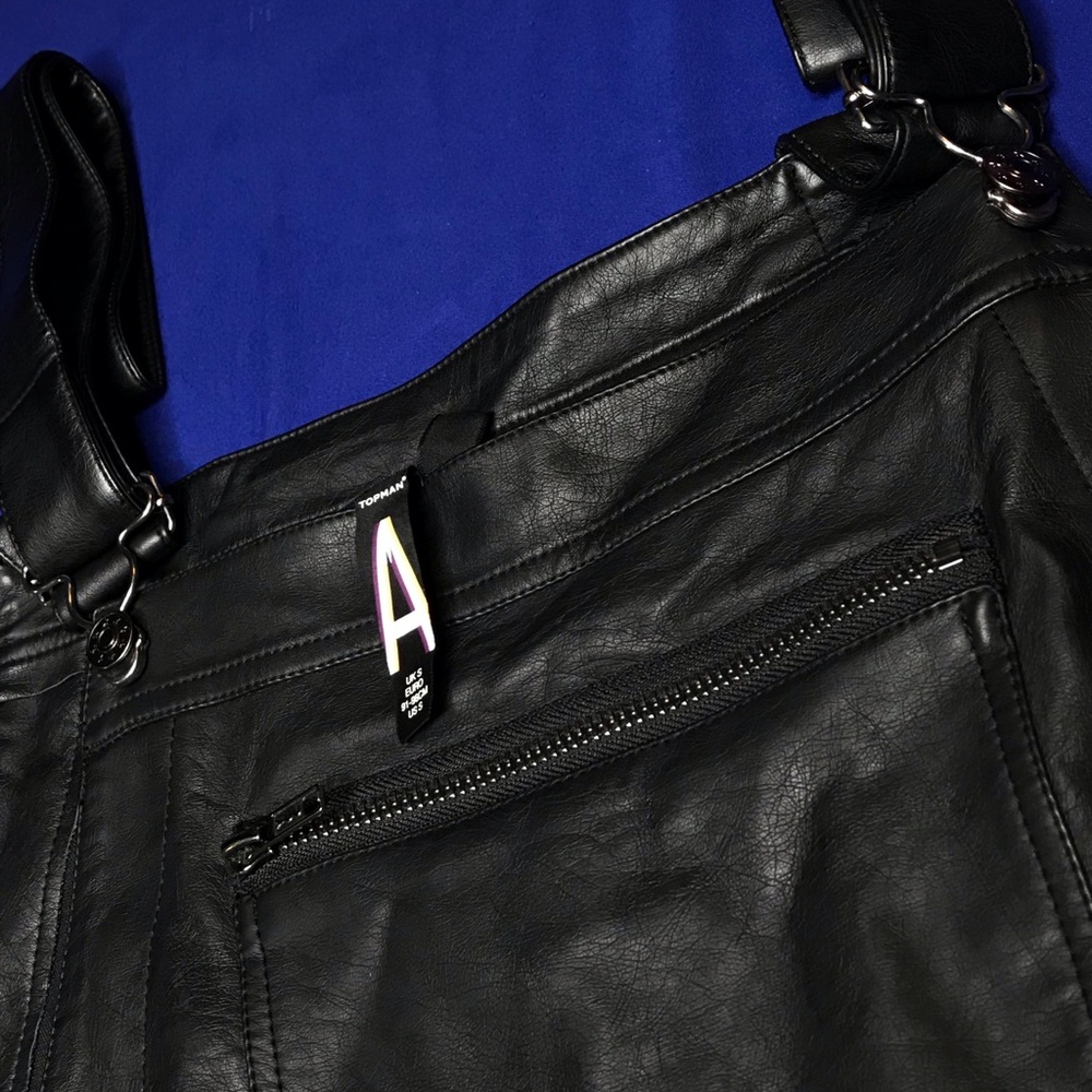 TOPMAN LEATHER OVERALLS